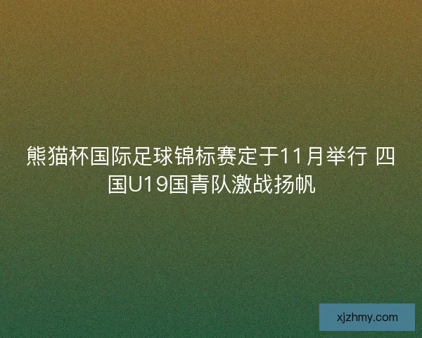 熊猫杯国际足球锦标赛定于11月举行 四国U19国青队激战扬帆